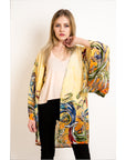 paisley and floral print Kimono Kaftan Cardigan