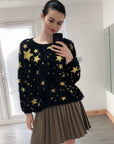 Star pattern knitted jumper