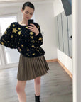 Star pattern knitted jumper