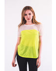 Neon Colour Mesh T-shirt (YELLOW)