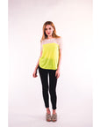 Neon Colour Mesh T-shirt (YELLOW)
