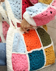 Hand Crochet Multicolour Granny Square Patchwork Handbag