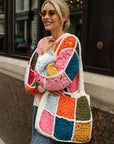 Hand Crochet Multicolour Granny Square Patchwork Handbag