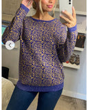 Multi-color Blue Yellow Dot Print Jumper