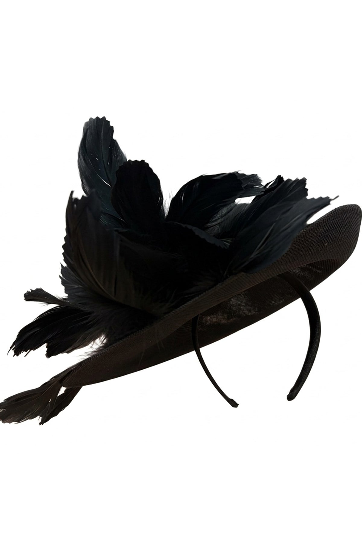 Statement Feather Flower Wide Brim Fascinator