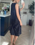 Leopard print cotton oversize dress