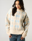 Classic & Cozy Snowflake Knit Jumper in Blue