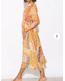 Bandana Patch Print Light Cotton Shirt Dress