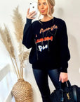 Sequin embellished jumper (Black)