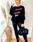 Sequin embellished jumper (Black)