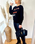 Sequin embellished jumper (Black)