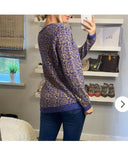 Multi-color Blue Yellow Dot Print Jumper