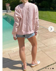 Qulited Satin Pink Puffer Bomber Jacket