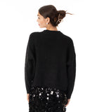 Multi color disco Sequin embellished design Soft knit jumper in Black