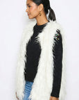 Oversized Faux Fur Gilet in White