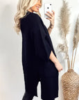 Cape sleeves Coat (Black)