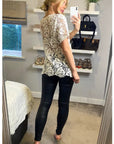 Floral Pattern Crochet T-shirt Top