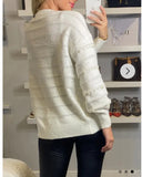 Pearl embellished soft knit jumper in white