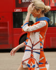 Equestrian Chain Print Shirt Dress
