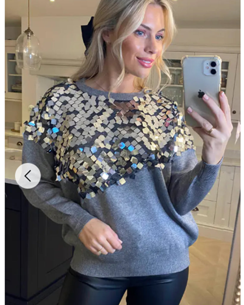 Mirror Sequin Jumper