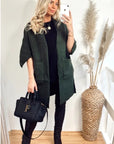 Cape sleeves Coat (Green)