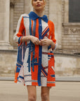 Equestrian Chain Print Shirt Dress