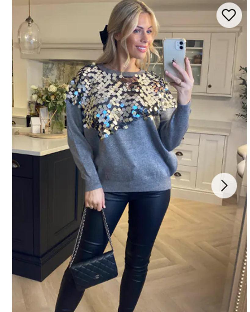 Mirror Sequin Jumper