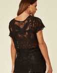 Cotton Crochet Lace Tank Top (BLACK)