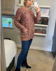 Metallic gold trims burgundy Jumper