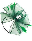 Sculptural Fascinator Headband with Feather Accents