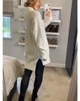 Sequin embellished shoulder and front soft knit cardigan in white