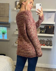 Metallic gold trims burgundy Jumper