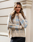 Classic & Cozy Snowflake Knit Jumper in Blue