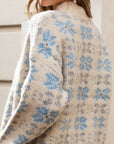 Classic & Cozy Snowflake Knit Jumper in Blue