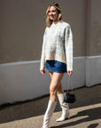 Classic & Cozy Snowflake Knit Jumper in Blue