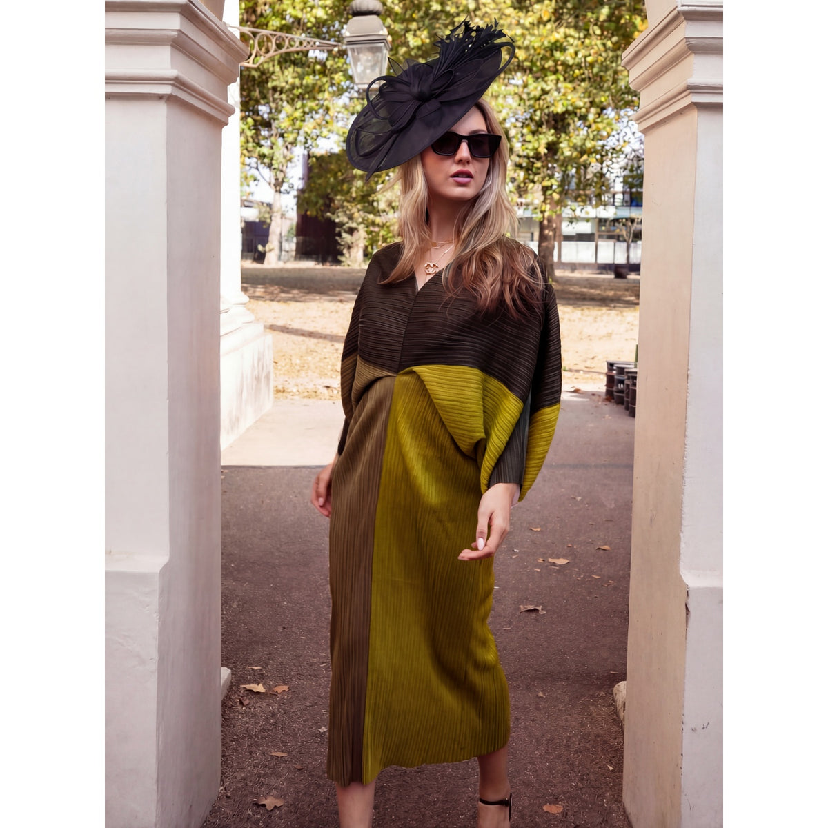 Statement Fascinator Hat With Feather Detail In Black