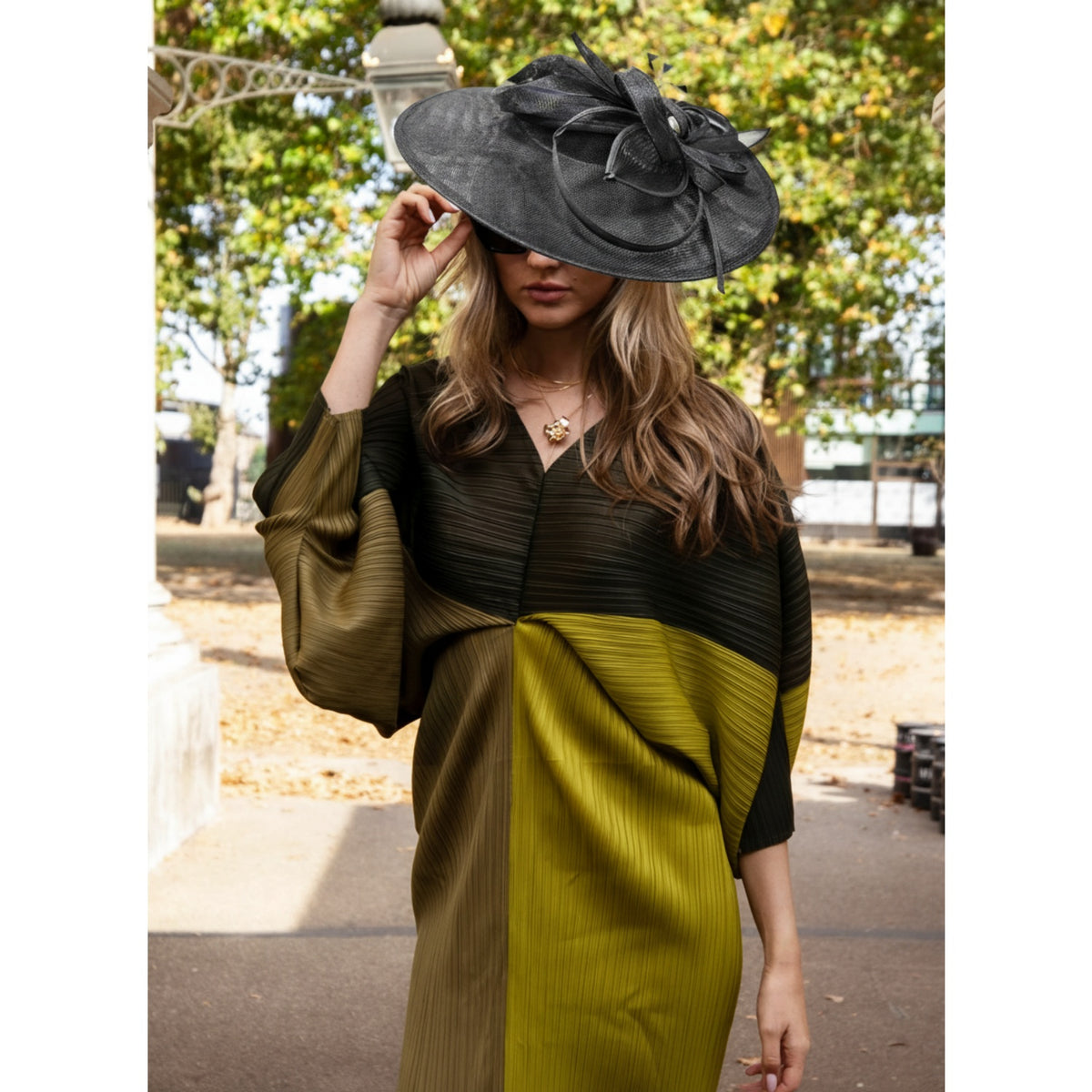 Statement Fascinator Hat With Feather Detail In Black