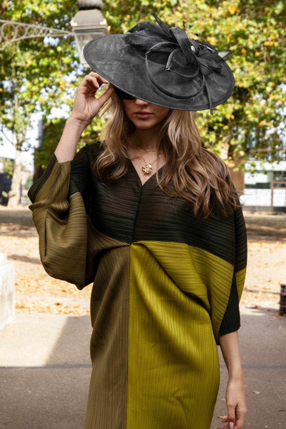Statement Fascinator Hat With Feather Detail In Black