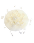 Mesh Fascinator with Sculpted Bow And Faux Pearl Detail