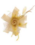 Rose Floral And Feather Fascinator With Hair Clip