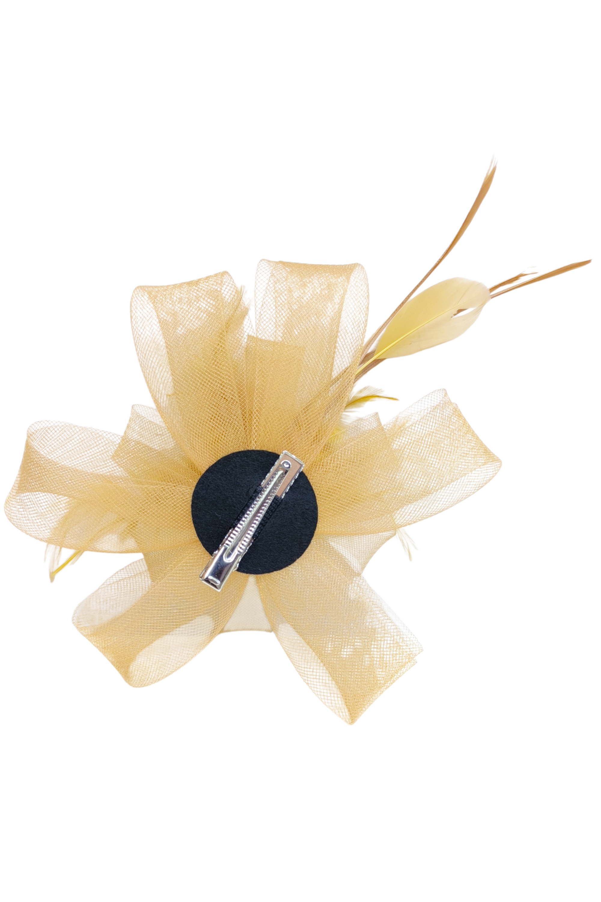 Rose Floral And Feather Fascinator With Hair Clip