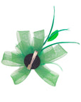 Rose Floral And Feather Fascinator With Hair Clip