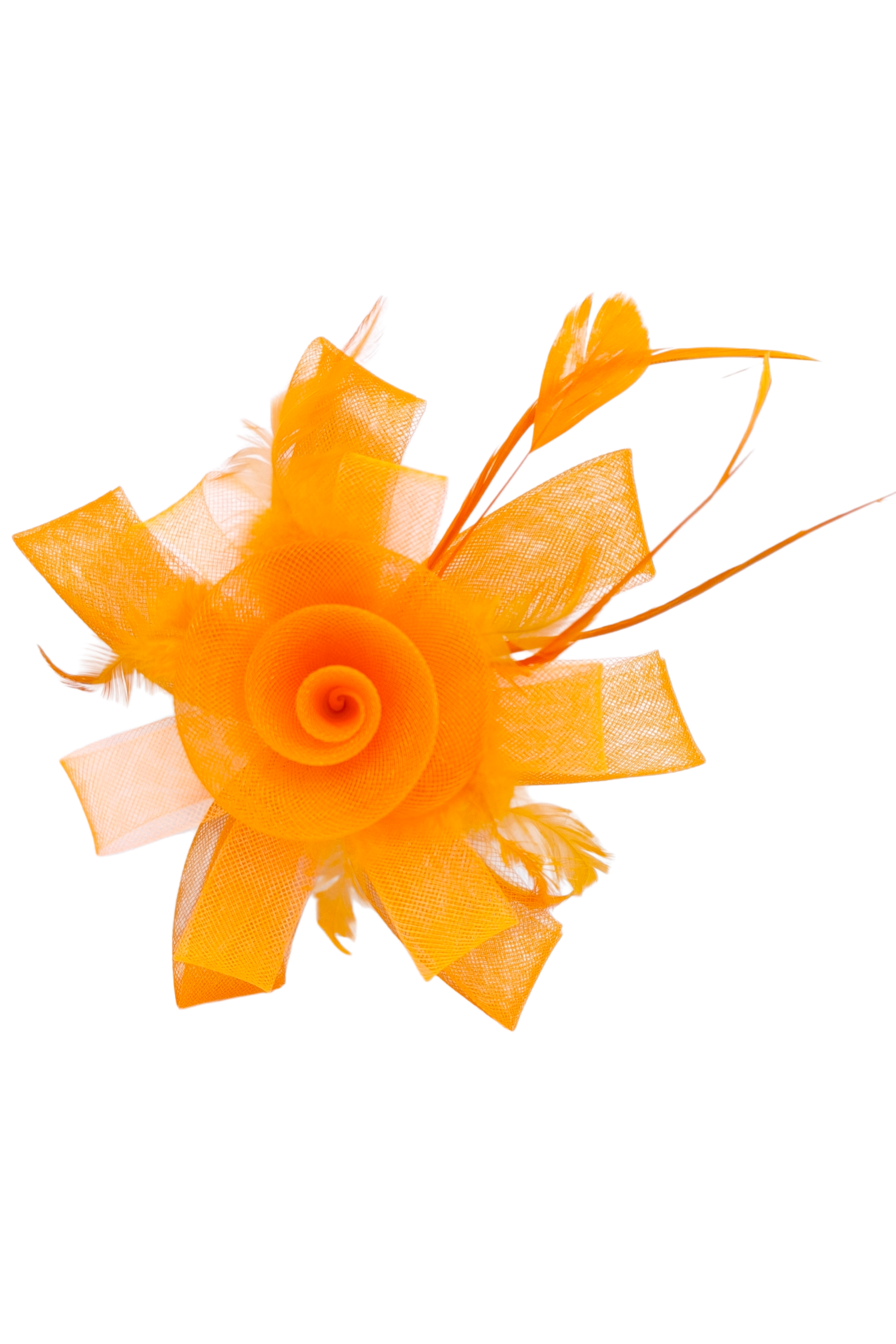 Rose Floral And Feather Fascinator With Hair Clip