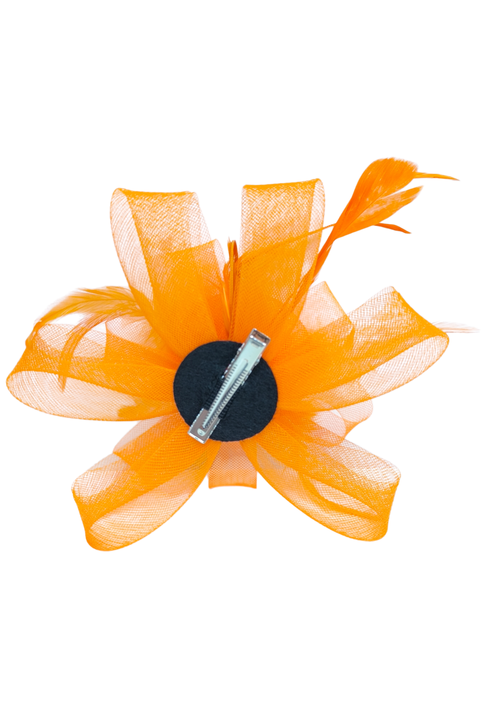 Rose Floral And Feather Fascinator With Hair Clip