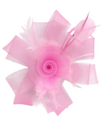 Rose Floral And Feather Fascinator With Hair Clip