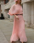 Statement Fascinator Hat With Feather Detail In Dusty Pink