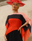 Statement Fascinator Hat With Feather Detail In Red