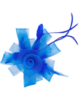 Rose Floral And Feather Fascinator With Hair Clip
