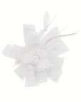 Rose Floral And Feather Fascinator With Hair Clip