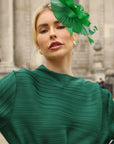Mesh Fascinator with Sculpted Bow And Faux Pearl Detail